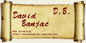 David Banjac vizit kartica